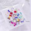 Colorful Crystal Flatback Rhinestones: Heart, Marquise, Octagon & Long Strip Shapes, Approx. 50pcs