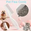 1pc 2-In-1 Pet Hair & Tear Stain Remover Brush - Stainless Steel Dog & Cat Flea Comb, Effectively Trims & Gently Removes Matted Fur and Fleas