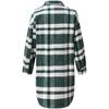 Women's Brushed Plaid Shirts Long Sleeve Flannel Lapel Button Down Pocketed Shacket Jacket Coats