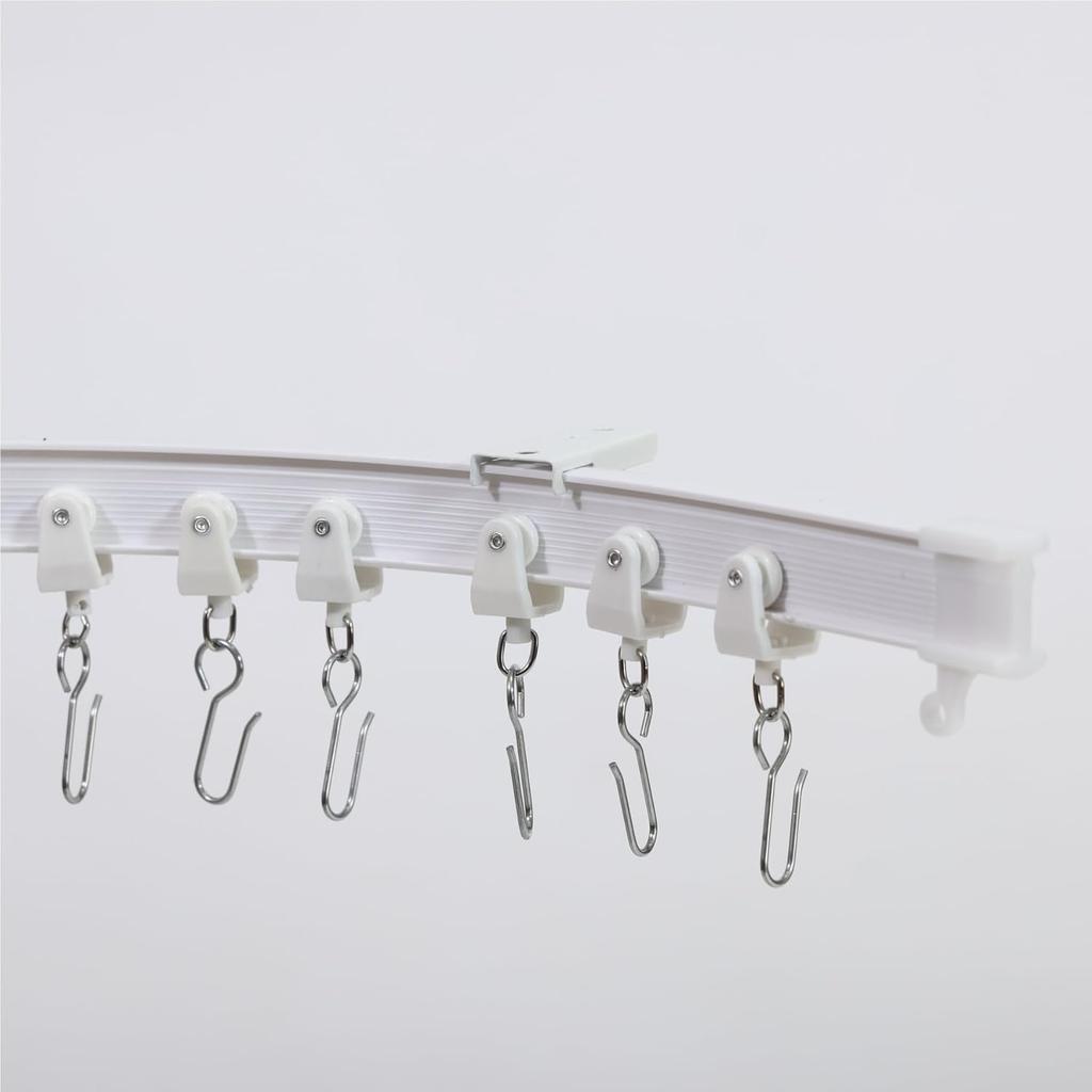 Flexible Ceiling Curtain Track, Bendable Curved Curtain Rail Ceiling Mount for Room Divider, Privacy Living Room and Bathroom, Drop Ceiling Shower