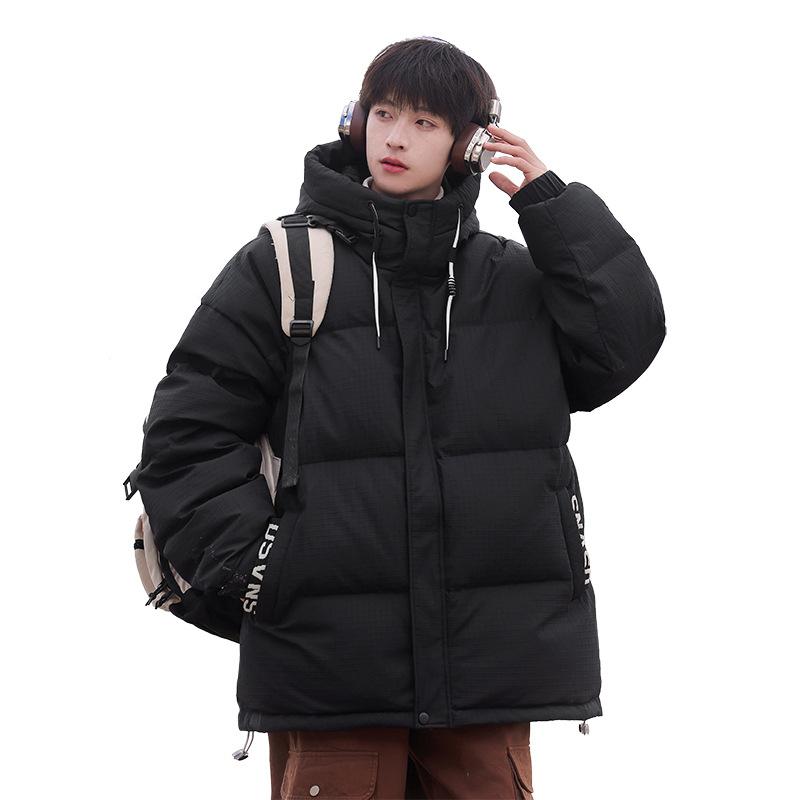 2025 winter new fashion casual couple jacket short down jacket thickened warm and cold-resistant men's trendy cotton clothes