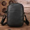 New Men's Shoulder Bag Leather Men's Bag Messenger Small Backpack Mini First Layer Cowhide Tide Brand Small Bag Men's Soft Bag