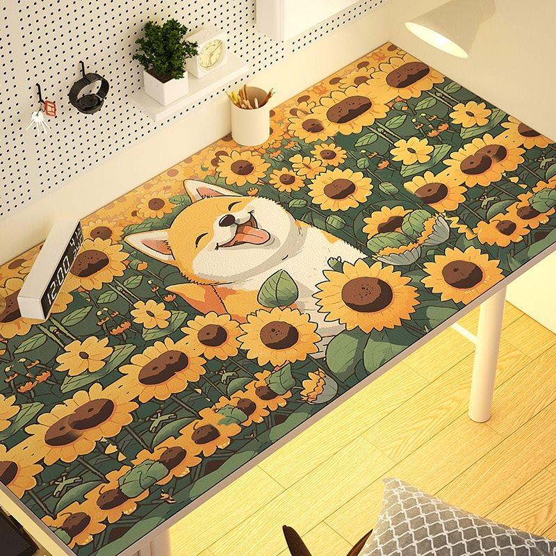 1pcs Silicone Cartoon Desk Mat for Elementary School Students To Study, Writing Desk, Leather Tablecloth