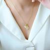 Elegant White Jade Gourd Lotus Pendant Necklace: Versatile Chinese-Style Women's Collarbone Chain