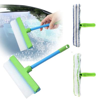 Window Cleaning Kit Reusable Silicone Window Squeegee Kit Anti-Slip Multifunction Clean Scraper for Shower Glass Mirror Door Car