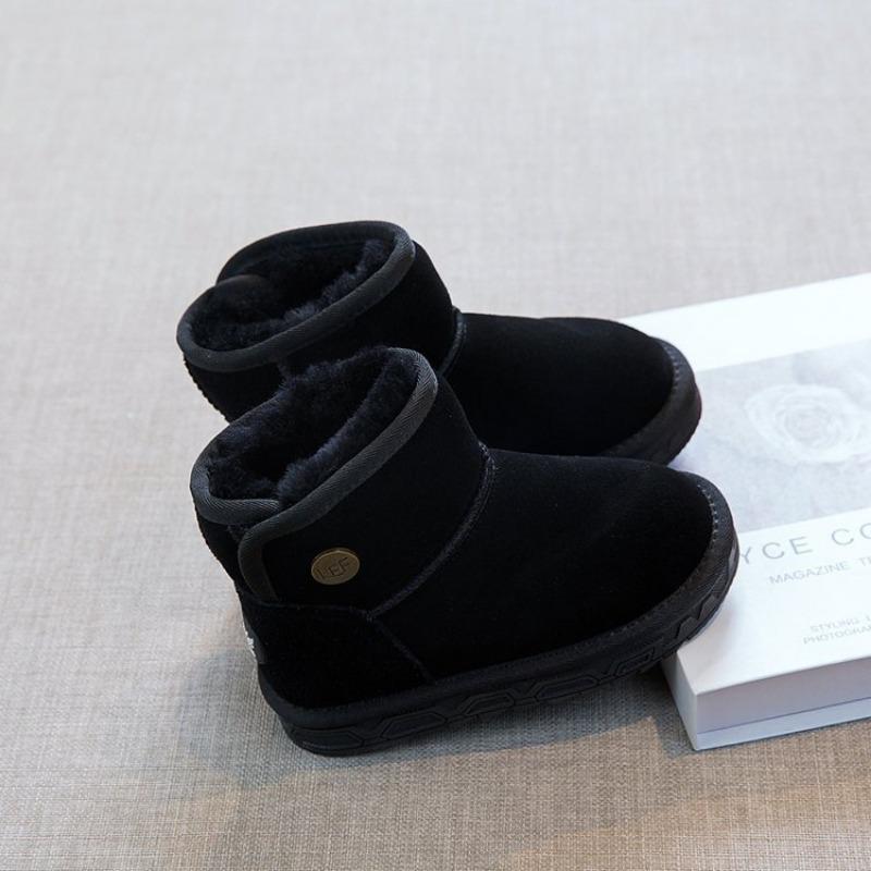 

Дитячі зимові черевики Дівчачі хутряні черевики Хлопчачі водонепроникні нековзні бавовняні черевики Дитяче тепле взуття 33 чорний