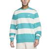 Nike Felpa Girocollo a Righe Club Fleece da Uomo Felpe Verde Cactus FN3107-345