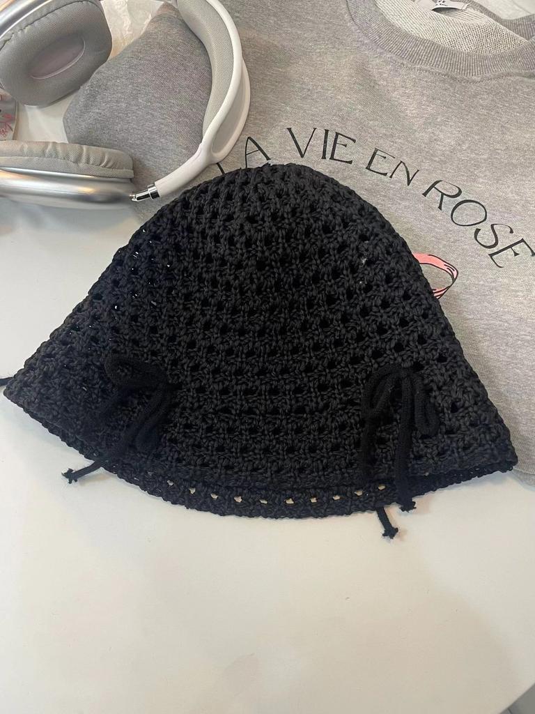 Summer new sun hat women's South Korea Dongdaemun weaving hollowed out after split fork sun protection hat fisherman hat children