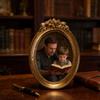 Small Antique Resin Picture Frame Victorian Rectangular Oval Jewelry Display Photo Frame for Weddings Party Decors