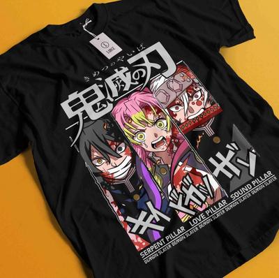Koszulka Demon Slayer Koszulka Zenitsu Koszulka Tanjiro Koszulka Muzan Koszulka Doma Koszulka Inosuke Koszulka Nezuko