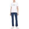 Calvin Klein Jeans Simple Letter Print Round Neck Short Sleeve T-Shirt Women Tops White 40WL259-YAA