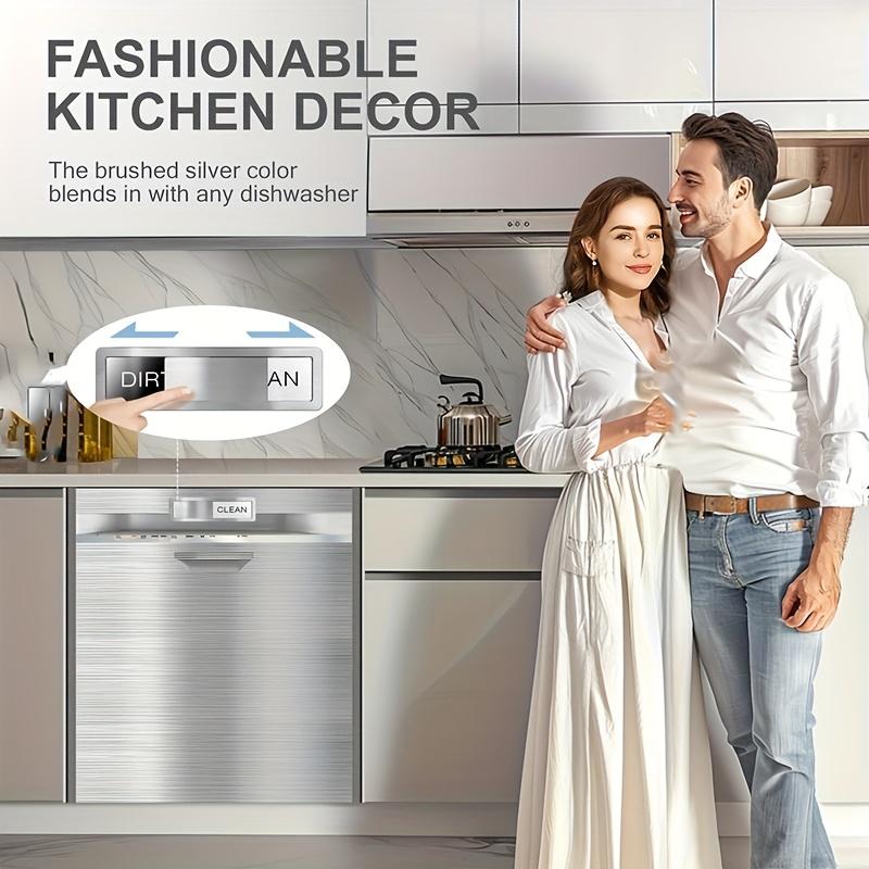 Acrylic Dishwasher Magnet - Easy Slide Clean/Dirty Indicator, Strong & Stylish Kitchen Accessory
