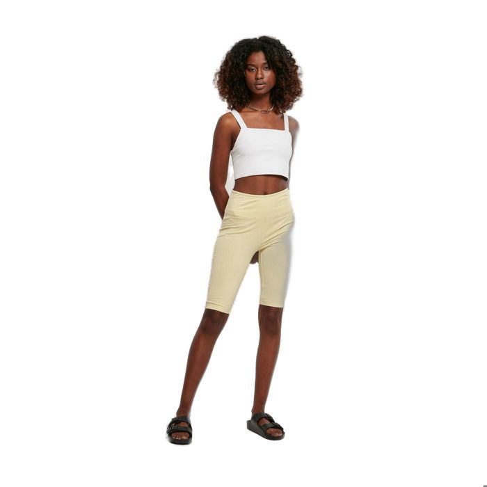 Cuissard Femme - Urban Classics - Organic Stretch - Jaune - Slim Fit - Confort Maximal