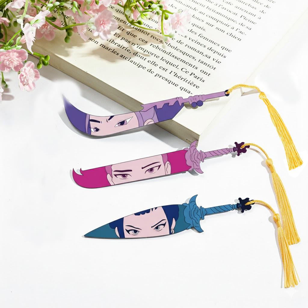 Kpop Demon Hunters Acrylic Bookmarks Book Accessory Reading Supplies Teacher Gift Hunter Accessories Cute Statione Kid Friendly Entertaining Fun Play