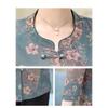 Elderly Women Elegant Spring Fashion Blouse Plus Size Grandma Clothes Mother Summer Tops