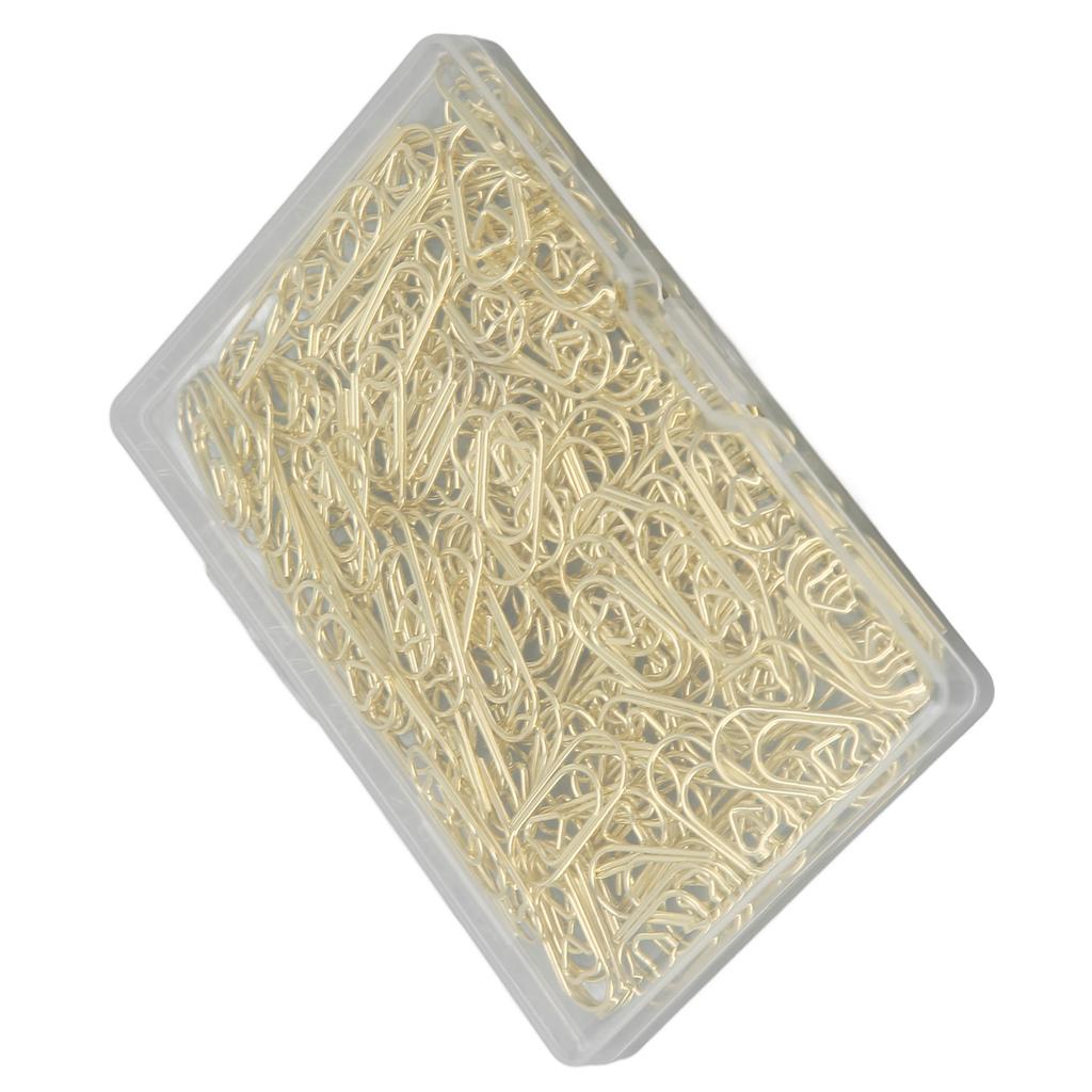 150Pcs Cute Paper Clips Heart Shaped Style Exquisite Electroplated Anti Slip Fancy Paperclips for