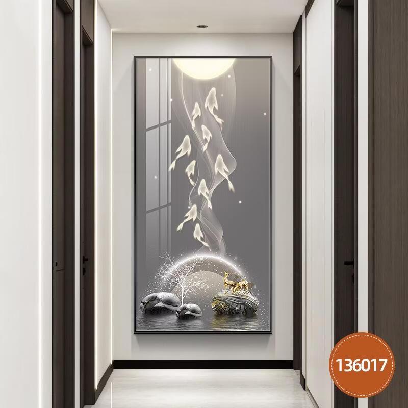 

JINGRUIXIANG Бажання Збуваються Вертикальна Олійна Картина для Коридору