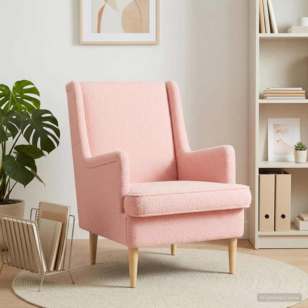 Armchair Rosa Boucle