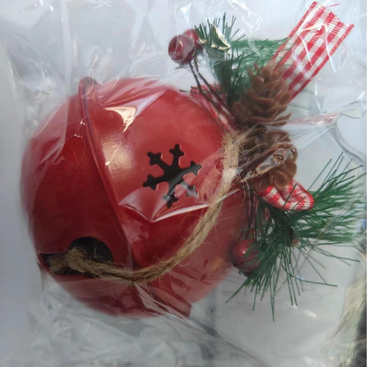 

Christmas Tree Decoration Pendant With 80mm Large Bell One Size червоний