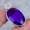 Amethyst Gemstone 925 Sterling Silver Jewelry Pendant 1.81"