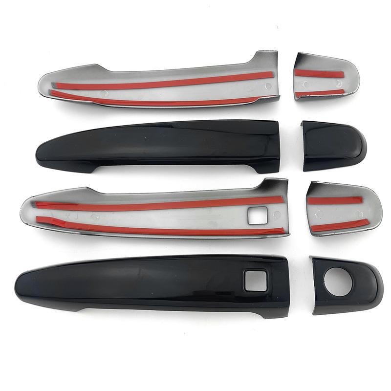 For Lexus GS300 2006-2011 RX300 2004-2009 GX470 Glossy Piano Black Exterior Door Handle Cover Trim Anti Scratch Decor Caps