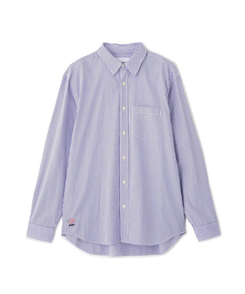 AVIREX BASIC BROAD L/S SHIRT Men's M 110 blue