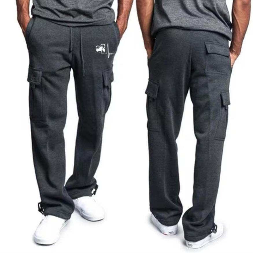 New Multi-pocket Men's Overalls High Street Trendy Brand Casual Retro Men's Long Pants