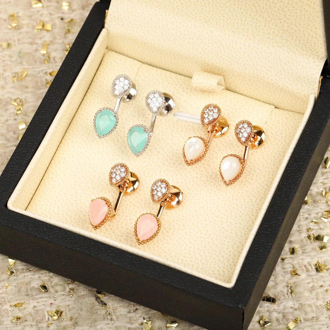 

Новинка 2023 года, трендовые классические серьги высокого качества, популярные брендовые роскошные ювелирные изделия для женщин, буле, капли воды, чистое серебро 925 пробы, свадебные подарки