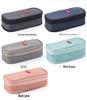 Enhanced Large-Capacity Pencil Case in Macaron Color Block for Students - Unisex Simple Style
