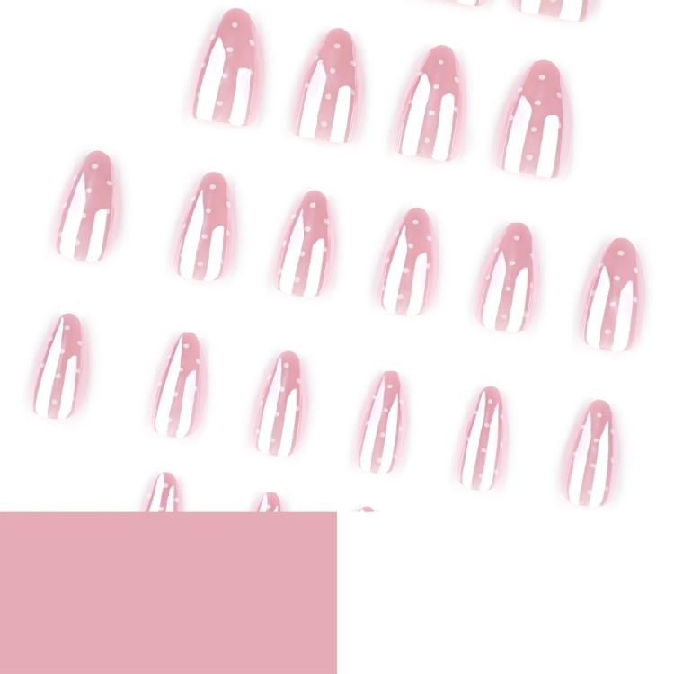 Instantly Nail Art White Dotted Acrylic False Nail Not Required Filing Artificial Nail Ideal For Travel Photo Shoots