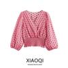 Fashion Style 2024 Summer New Women's Clothing Slim Looking All-Matching Hollow Embroidery Short Tops 3236469 679