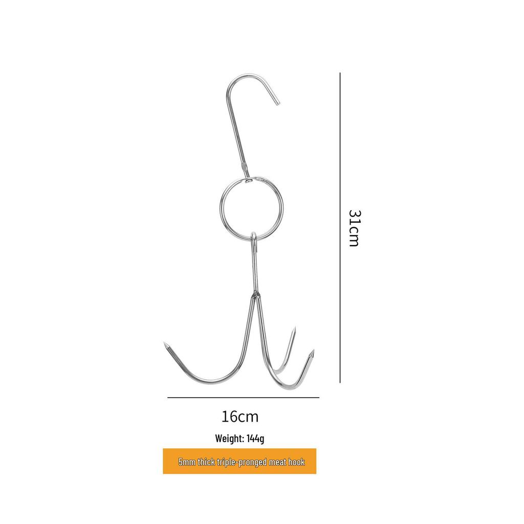 Stainless Steel Double Meat Hook for Hanging and Slaughtering
