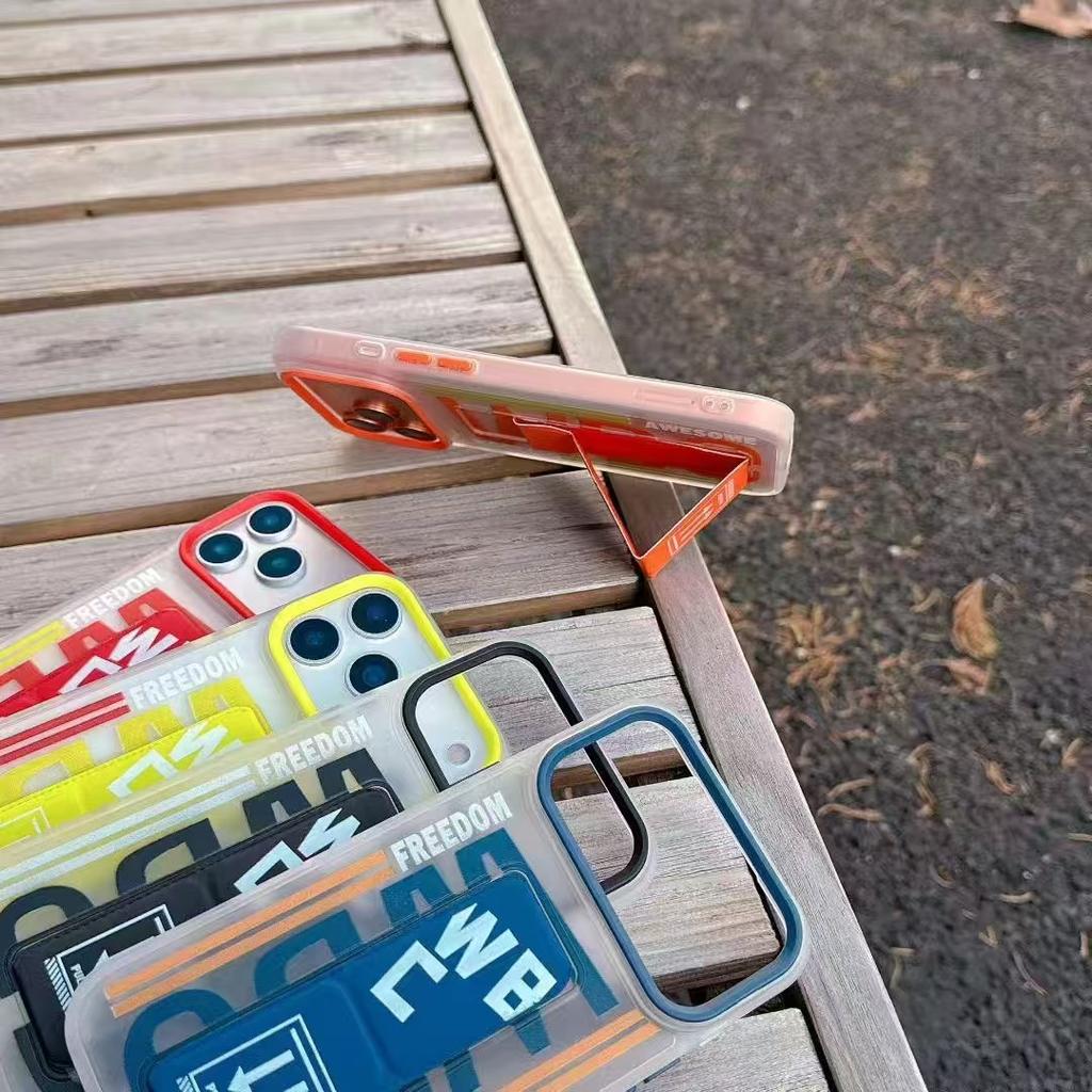 Luxury New "Trendy " WBC Style Pull strap bracket Case For iPhone 17 16 15 14 13 Pro Max 17AIR Shockproof Matte Hard Cover