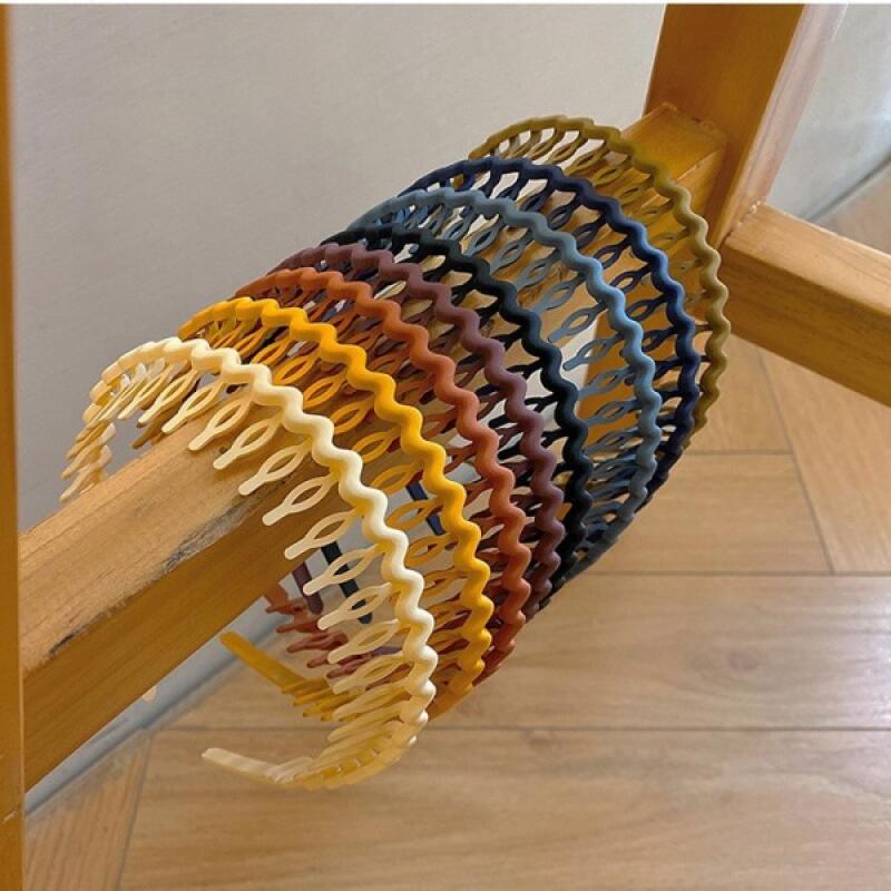 Hair band, hair band, face band, all-back, hair salon 08 Mustard