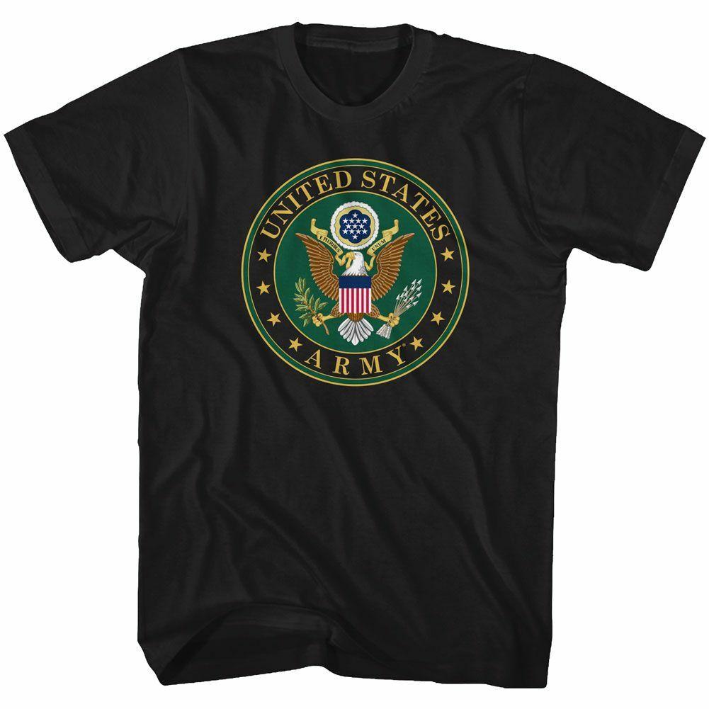Army Army Seal Black Adult T-Shirt XXXL