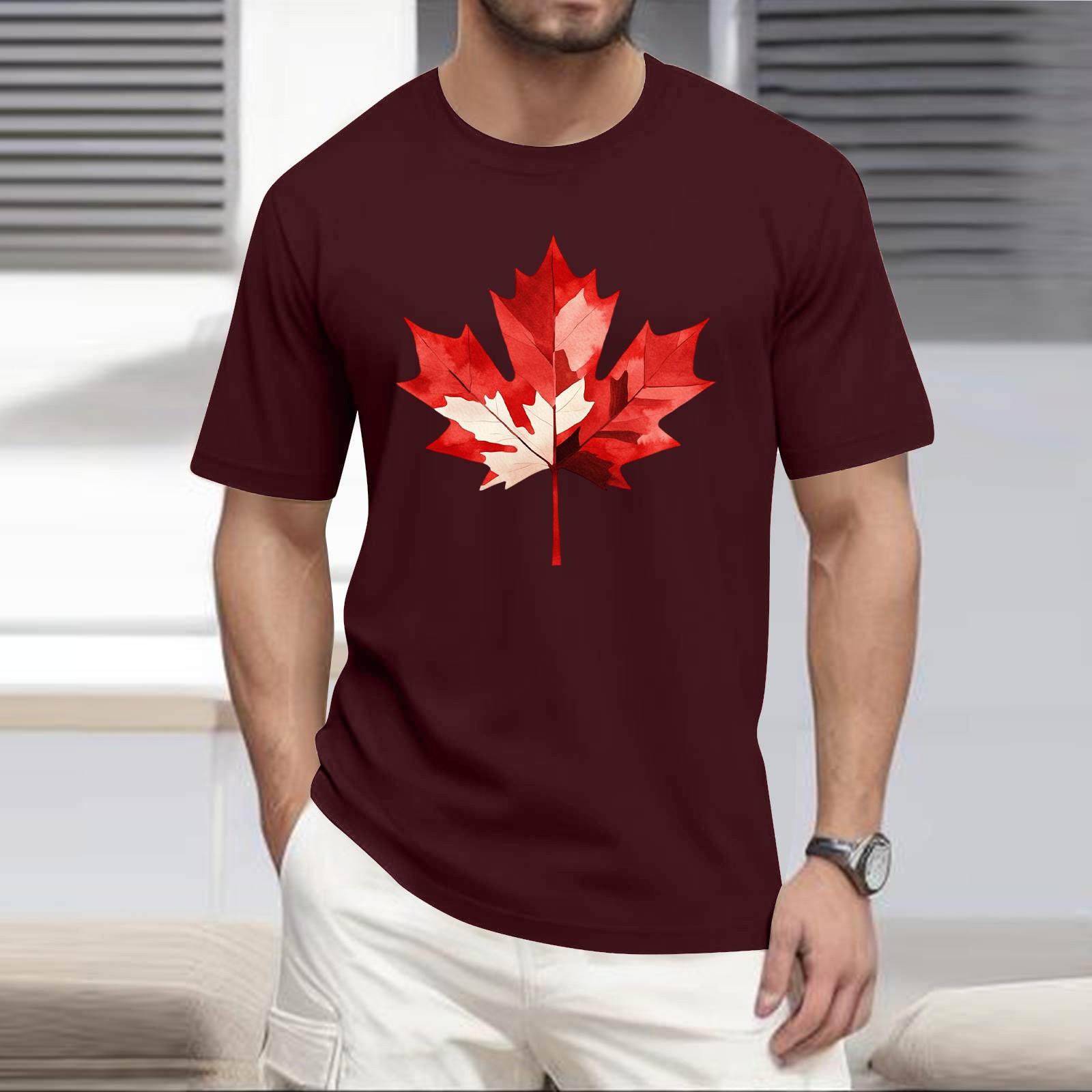 

Мужская повседневная футболка с круглым вырезом и короткими рукавами с принтом S винный