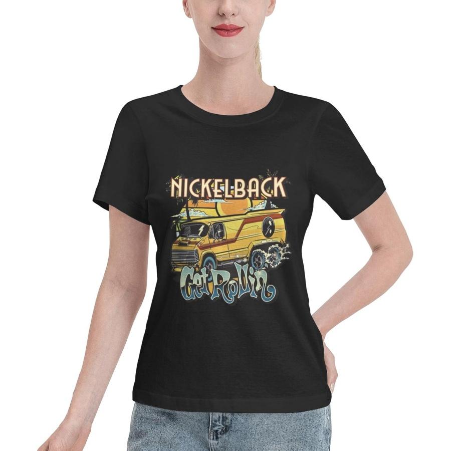 

Yupdesign Женские футболки Nickelback True Classic Tees С круглым вырезом Повседневные хлопковые футболки для женщин S чёрный
