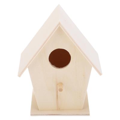 Hängendes Vogelhaus Holz DIY Vogelfutterhaus Häuser für Dekorationen Innen Gärten Einlagig Nein. 3