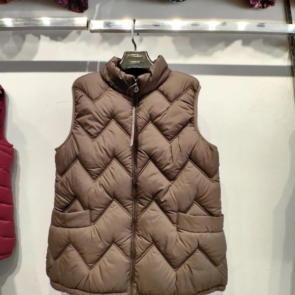 Weste Damen Herbst- und Wintermode Weste Jacke lässig leicht Daunen Baumwolle vielseitig ärmellos einfarbig warm Weste