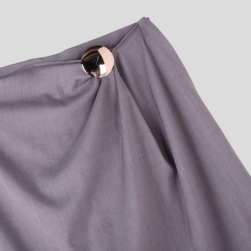 INCERUN Herren Reißverschluss Unregelmäßige Lagen Lässige Lange Gerade Hosen Hose