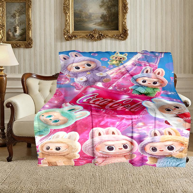 1pc Cozy Print Blanket, LABUBU Blanket Appropriate for Home Picnic and Travel Adventures