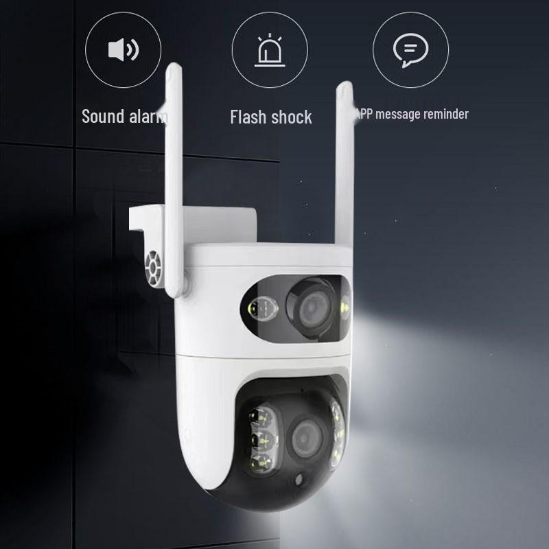 HD Waterproof Binocular Surveillance Camera, US/EU Standard - Indoor/Outdoor Wireless WiFi Monitor (5G, YI/IOT)