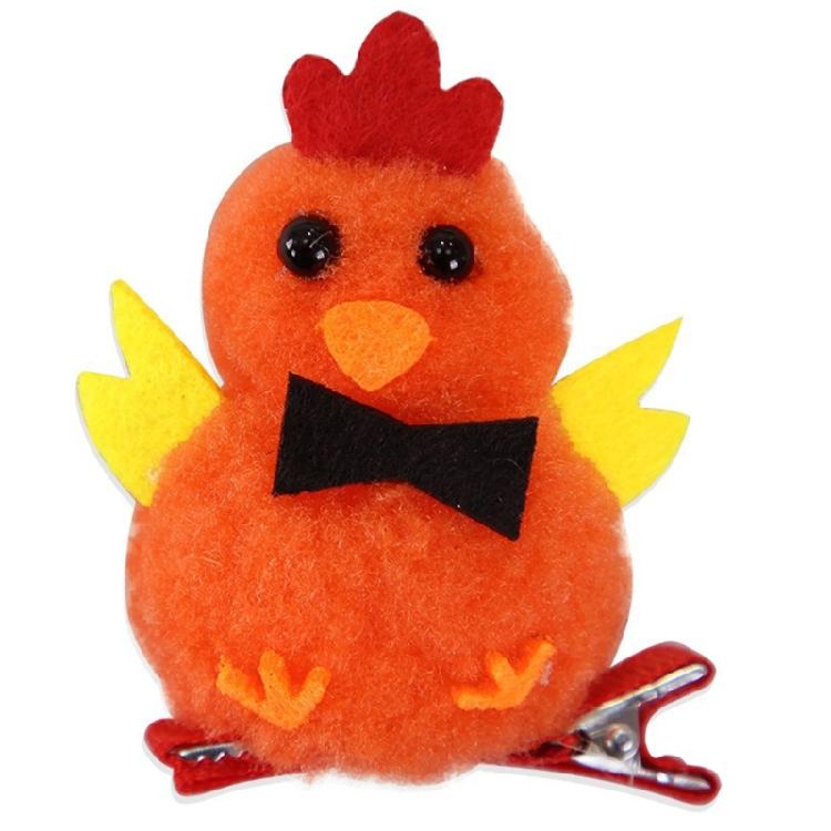 Cartoon Easter Chick Hair Accessory Plush Hair Decoration Hair Clip Party Hairpieces Stylish Hairpin For Daily Wear