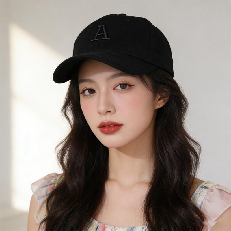 Cotton Embroidered Letter Baseball Cap For Women Men Sun Protection Casual Wear Spring