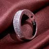 Casual OL Style Ring Band with Micro Paved Cute Birthday Gift for Girlfriend Brass Silver Plated Jewelry Ring for Women