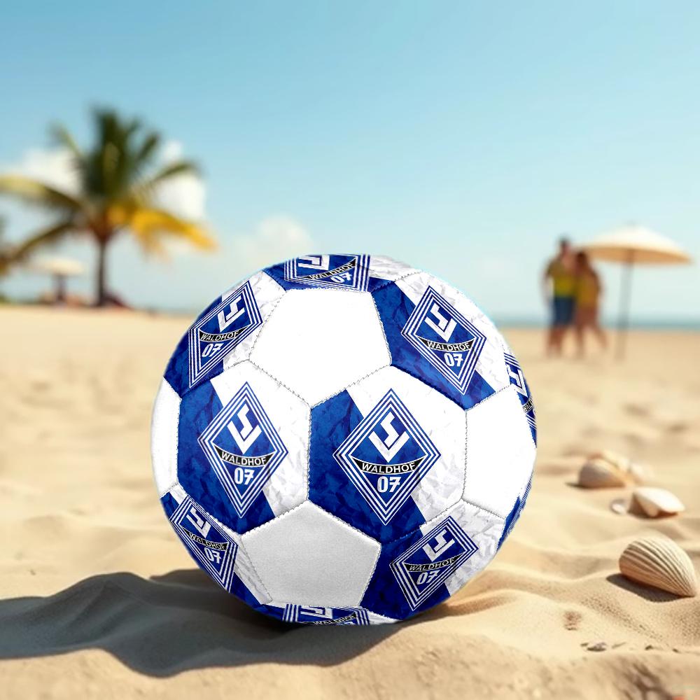 Pallone da Calcio Waldhof Mannheim 07 taglia5, colorato, adatto a tutte le età, cucito a macchina, materiale PVC, grado competizione, durevole e ad alto rimbalzo