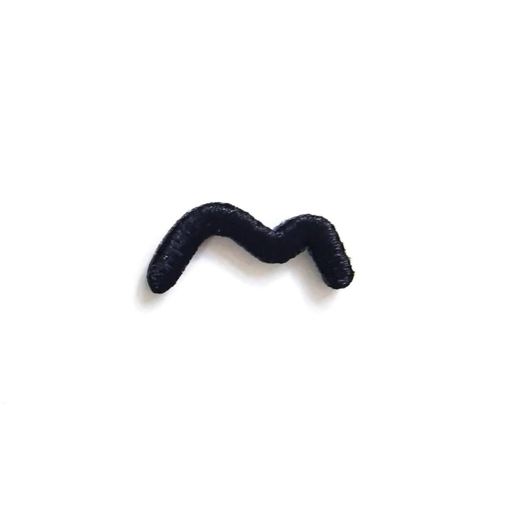 1.5cm Black Artistic Script Embroidered Letters Iron-On Patches - Set of 26