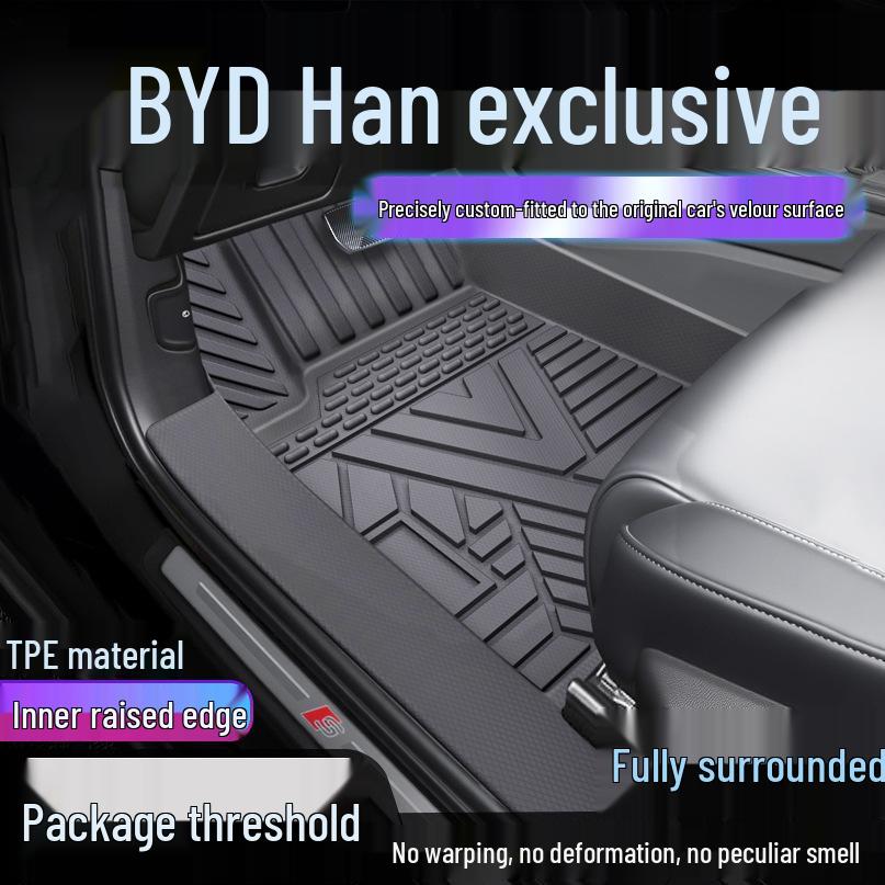 BYD Han EV DMi DMp TPE Waterproof Floor Mats & Door Sill Protection Package Upgraded single-layer: Door sill TPE mats