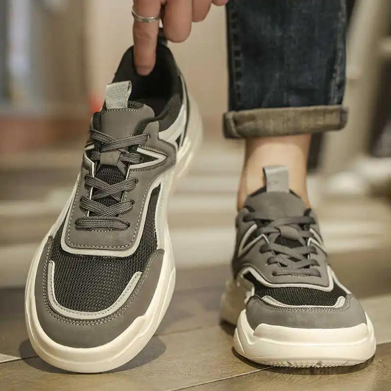 Fashion Round Tip Winter Mans Latest Fashion Sneakers Woven Training Shoes Best Selling Products Sports Original Skor Besket Cute