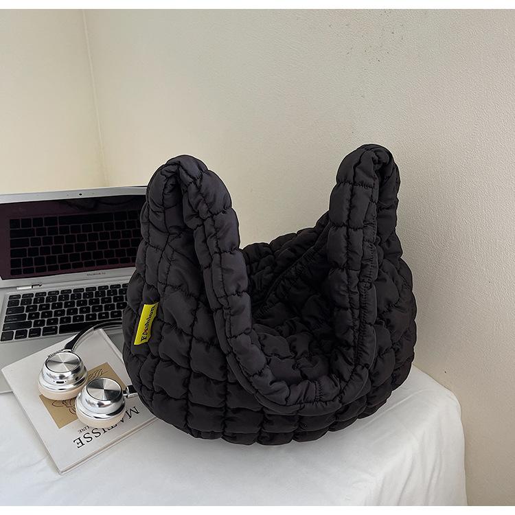 Large-capacity Fashionable Foreign Style Casual Bag 2025 New Versatile Ins Shoulder Crossbody Bag Solid Color Versatile Tote Bag